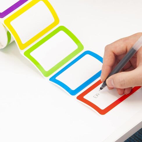 300PCS Stickers - 3.5" x 2.3"Colors Plain Name tag Labels with Perforated Line for School Office Home in Saudi Arabia