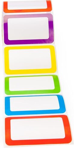 300PCS Stickers - 3.5" x 2.3"Colors Plain Name tag Labels with Perforated Line for School Office Home in Saudi Arabia
