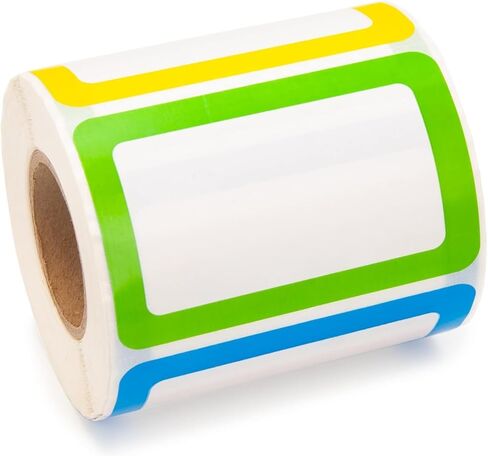 300PCS Stickers - 3.5" x 2.3"Colors Plain Name tag Labels with Perforated Line for School Office Home in Saudi Arabia
