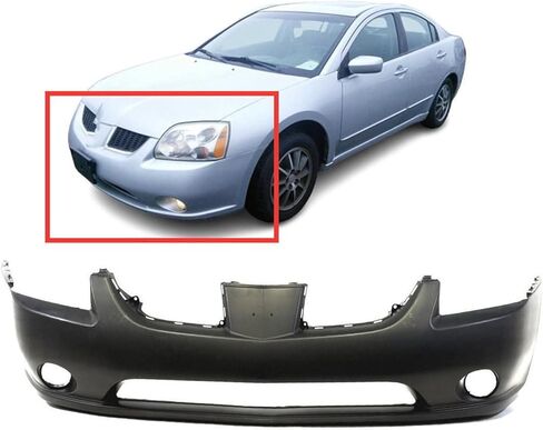 FitParts متوافق مع غطاء المصد الأمامي 2004 2005 2006 Mitsubishi Galant DE, ES, GTS, LS Sedan 04 05 06. جديد، مُجهز وجاهز للطلاء. مع فتحات مصابيح الضباب. 6400B276 MI1000298 in Kuwait