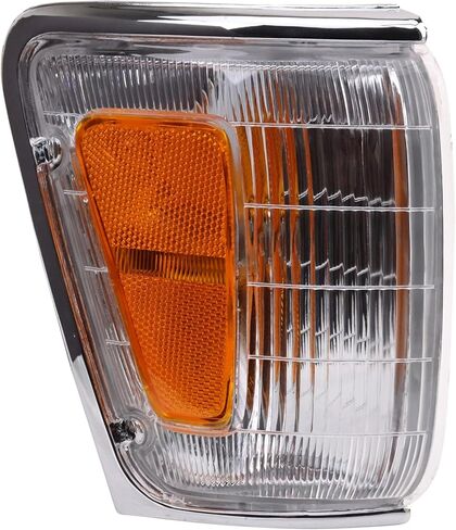 TRQ 2 Piece Driver & Passenger Side Front Corner Light Assembly Chrome Set Compatible with 1990-1991 Toyota 4Runner 1989-1991 Pickup 4 Wheel Drive TO2520122 TO2520124 TO2521126 in Saudi Arabia