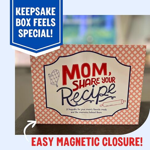 Mom, Share Your Recipe - A Family Keepsake Recipe Journal with Story Cards (6x8 Inches) - Large Blank Recipe Book with Custom Art in Magnetic Box | Meaningful Gift for Moms & Grandmas in Saudi Arabia