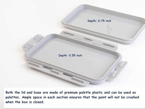 No More Dried Paint! Stay-Wet Palette with Airtight, Anti-Leak Lid, for Acrylic, Oil, Gouache & Watercolor – Keeps Paints Fresh for Days! Portable, Mess-Free Palette in Saudi Arabia