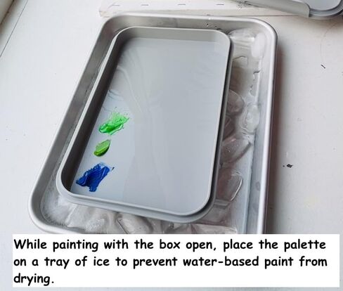 No More Dried Paint! Stay-Wet Palette with Airtight, Anti-Leak Lid, for Acrylic, Oil, Gouache & Watercolor – Keeps Paints Fresh for Days! Portable, Mess-Free Palette in Saudi Arabia
