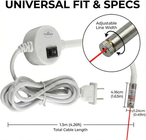 Magnetic Positioning Quilting Light for Sewing Machine Magnetic Positioning Quilting Light 360° Red Adjustable Dot/Straight Line/Crosshair Precision Stitching (Red Crosshair Plug Model) in Saudi Arabia