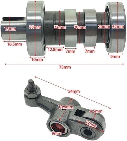 Camshaft Rocker Arm for Bajaj Boxer BM150 Discover 150 BM 150 150CC JZ511004 JZ511203 Engine Parts(One Set) in Saudi Arabia