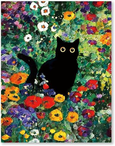 RLTXBUK Cat Cross Stitch Kits, Orange Cat Reading Book Stamped Counted Cross Stitch Kits for Beginners Adults, Book Lovers Reader Gifts for Women, Gifts for Pet Lovers, 11.8x15.8 Inch in Kuwait