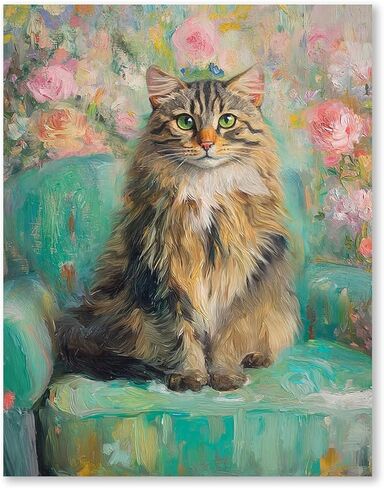 RLTXBUK Cat Cross Stitch Kits, Orange Cat Reading Book Stamped Counted Cross Stitch Kits for Beginners Adults, Book Lovers Reader Gifts for Women, Gifts for Pet Lovers, 11.8x15.8 Inch in Kuwait