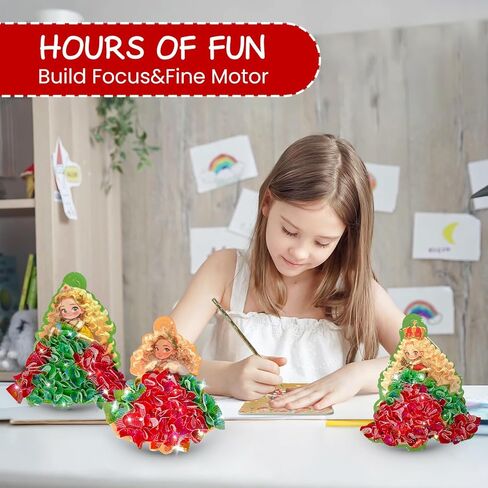 HOYON GP 24 PCS Poke Art Kit for Girls-Magical Princesses & Christmas Themed, Art and Craft Kit for Girl,Great Gifts for Girls Creative DIY Activity Christmas Gifts Toys for Kids in Saudi Arabia