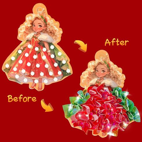 HOYON GP 24 PCS Poke Art Kit for Girls-Magical Princesses & Christmas Themed, Art and Craft Kit for Girl,Great Gifts for Girls Creative DIY Activity Christmas Gifts Toys for Kids in Saudi Arabia