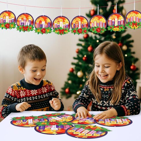 Tinlade 32 Set Winter Snowflake Craft Kit DIY Snowflakes Suncatchers Window Stained Glass Tissue Paper Glitter Blue Hanging Ornaments Decorations Make Your Own Xmas Winter School Activities in Saudi Arabia