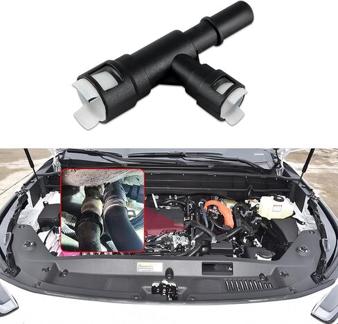 Car Heater Hose Connector Replacement OEM#15055343 15055342, Waterproof Connectors for Heater Hose FittingT-Coolant Hose Connector Compatible with GMC Chevrolet Cadillac (Black) in Saudi Arabia