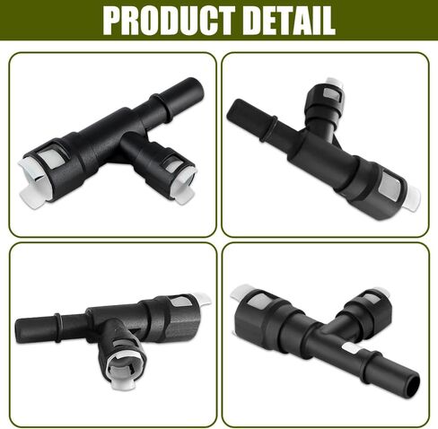 Car Heater Hose Connector Replacement OEM#15055343 15055342, Waterproof Connectors for Heater Hose FittingT-Coolant Hose Connector Compatible with GMC Chevrolet Cadillac (Black) in Saudi Arabia