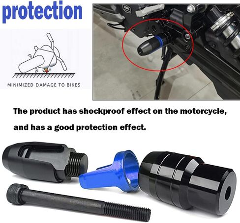 For 2025 2024 YZF-R7 YZFR7 Motorcycle Exhaust Slider Protector Protection Engine Crash Pad Frame Sliders yzf-r7 yzfr7 (Black) in Saudi Arabia