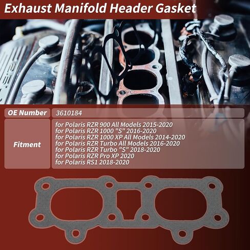 Manifold Exhaust Gasket for Polaris for Ranger RZR 900 1000 Turbo 2014-2020 No.3610184 Engine Manifold Seal for Polaris RS1 in Saudi Arabia