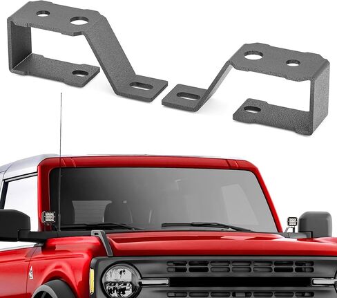 Ditch Light Brackets Compatible with 2021 2022 2023 2024 2025 2026 Ford Bronco A-Pillar Mount Lighting Bracket Lower Windshield for Auxiliary Off Road LED Work Fog Pod Light in Saudi Arabia