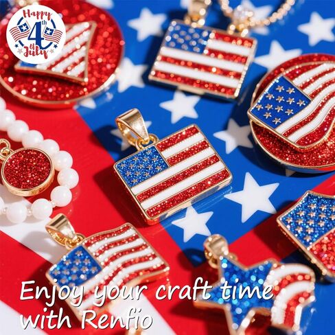 Renfio 4 Colors Glitter, USA Glitter, 1.94oz/55g Each Red White Blue Accessories, 1/128" USA Accessories Glitters Powder for America Themed Patriotic 4th of July Independence Day - Independence Night in Saudi Arabia