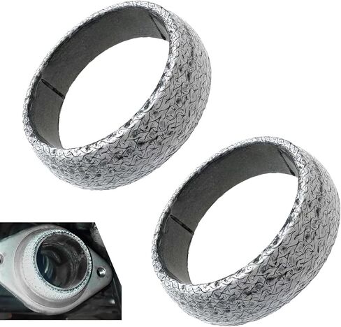 2 PCS Car Exhaust Manifold Gaskets, 60MM/2.36" Flange Exhaust Muffler Gasket, Graphite Construction Exhaust Donut Gaskets, Leak-Proof Donut Gasket Replacement Part, for Most Cars (60mm) in Saudi Arabia