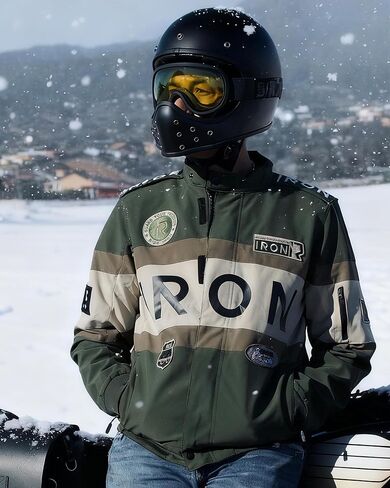 Winter Motorcycle Jacket for Men, Windproof, Riding Jacket With Armor, Bomber Style, Removable Liner, All season in Saudi Arabia