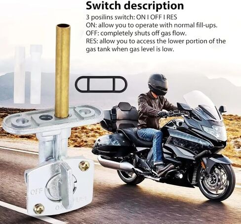 ‎XVS650 Gas Fuel Tank Petcock Valve Replacement for Yamaha YFM 400 Big Bear 4x4 2000-2006 in Saudi Arabia