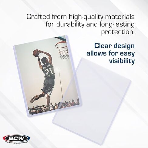 BCW 5x7 Topload Holder – 25 Count | Rigid 5x7 Toploader for Photos, Cards & Prints | Hard Plastic 5 x 7 Top Loader for Postcards, Pictures & Memorabilia Protection in Saudi Arabia