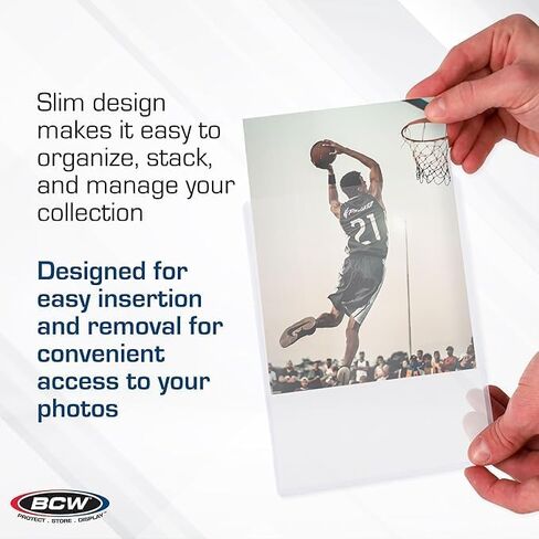 BCW 5x7 Topload Holder – 25 Count | Rigid 5x7 Toploader for Photos, Cards & Prints | Hard Plastic 5 x 7 Top Loader for Postcards, Pictures & Memorabilia Protection in Saudi Arabia
