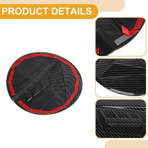 Fuel Tank Door Cap for Hyundai Elantra 2021-2025 Fuel Filler Flap Cover Adhesive Type Carbon Fiber Black ABS Fuel Filler Door Gas Cap in Saudi Arabia