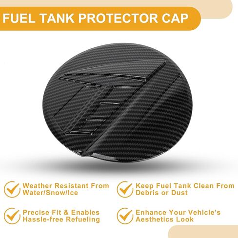 Fuel Tank Door Cap for Hyundai Elantra 2021-2025 Fuel Filler Flap Cover Adhesive Type Carbon Fiber Black ABS Fuel Filler Door Gas Cap in Saudi Arabia