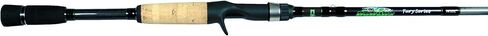 Dobyns Rods Fury Series 6’6" Casting Fishing Rod | FR663C | Med-Heavy Fast Action | Modulus Graphite Blank with Kevlar Wrapping | Fuji Reel Seats | Baitcasting Rod | Line 10-17lb Lure ¼-¾oz., Black/Green (FR 663C) in Saudi Arabia