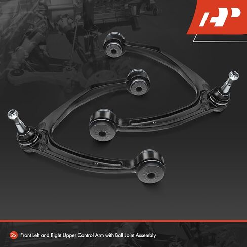 A-Premium 2 x Front Upper Control Arm, with Ball Joint & Bushing, Compatible with Chevy & GMC & Cadillac - 2007-2016 - Silverado 1500 Tahoe Suburban Avalanche Sierra Yukon XL 1500 Escalade ESV/EXT in Saudi Arabia