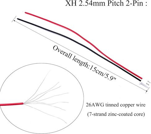60 زوجًا 26AWG 150 مللي متر JST XH 2.54 مللي متر الملعب 3 دبوس موصل سالب وذكر التوصيل سلك كابل لألعاب RC PCB شرائط ليد الأجهزة المنزلية in Saudi Arabia