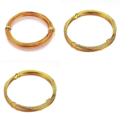 3 Rolls Round Aluminum Wire 18/15/12 Gauge Bendable Metal Craft Wire Flexible Craft Wiring for DIY Crafting Beading Jewelry Making Sculpting Armature Artistic Floral Garden Wrapping,Sliver in Saudi Arabia