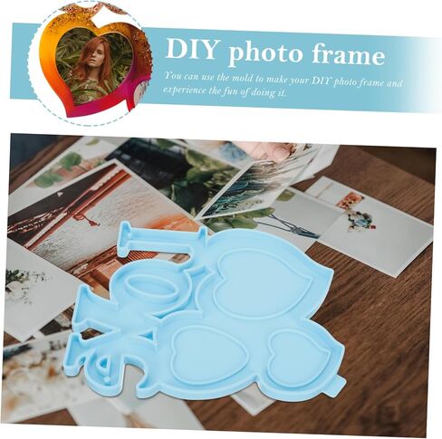 Angoily Handmade Heart-Shaped Picture Frame Mold for Valentine's Day DIY Crafts Flexible and Reusable for Creating Unique Wall Decorations and in Saudi Arabia