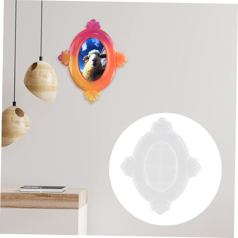 Lurrose Silicone Photo Frame Mold for DIY Crafts Half-Round Petal Design Flexible and Safe Material for Unique Picture Frame Projects and Home Decor in Saudi Arabia