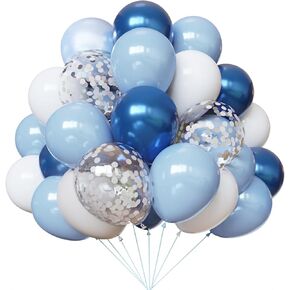 Black and Silver Balloons, 67pcs 12 Inch Metallic Chrome Silver and Black Balloons for Birthday, Baby Shower, Wedding, and Engagement Party Decoration in Kuwait