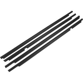 4 Pcs Outside Chrome or Black Rubber for 2003-2009 Weatherstrip Seal for 120 75711-60061(4pcs 2003-2009 Black) in Saudi Arabia