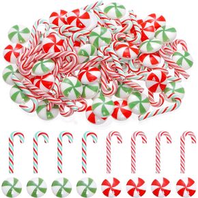 100Pcs Christmas Mini Candy Decorations Faux Candy Decorations for Christmas DIY Craft Supplies Party Decorations in Kuwait
