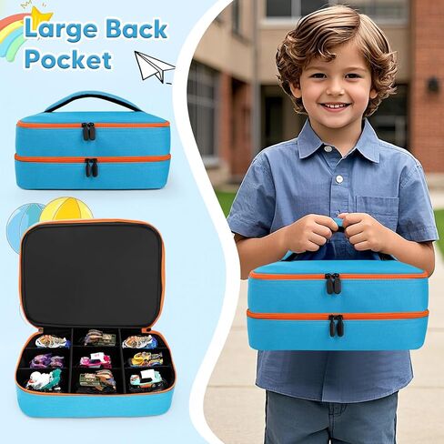Madcat Carrying Case Compatible with 18 Monster Jam Trucks, Portable 1:64 Scale Monster Truck Bag Holding 18 Toy Cars, Bag Only (blue) in Saudi Arabia