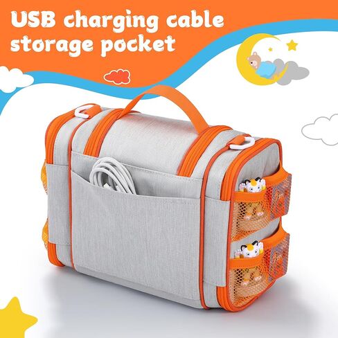 Carrying Case Compatible with Little Tikes Story Dream Machine Books Starter Set, Cute Storage Bag with Handle and Shoulder Strap for Character Storybook Accessory Bag Only (Blue Red) in Saudi Arabia