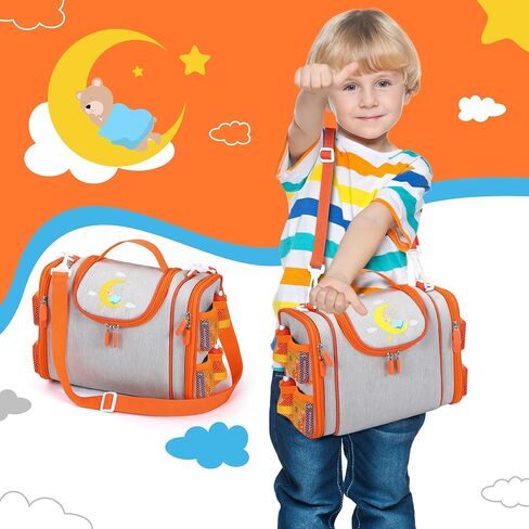 Carrying Case Compatible with Little Tikes Story Dream Machine Books Starter Set, Cute Storage Bag with Handle and Shoulder Strap for Character Storybook Accessory Bag Only (Blue Red) in Saudi Arabia