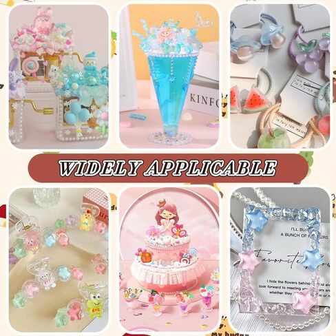60Pcs Mixed Colors Slime Charms Assorted Cute Jelly Embellishments Bulk, Flatback Ornament Charms for Phone Junk Cases,Hairpins Scrapbooking Crafting & DIY Decoration in Saudi Arabia