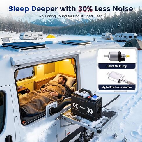 8KW Diesel Heater, 6L Toolbox 2S Plus Portable Diesel Air Heater All in One 110V/12/24V with App Control, Wireless Temperature Sensing and Altitude Mode for RV Garage Camper 2025 Upgraded in Saudi Arabia