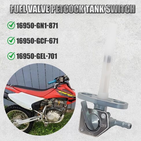 Fuel Valve Petcock 16950-GEL-701 16950-GCF-671 Fits for Honda CRF50F CRF70F CRF80F CRF100F CRF150F CRF230F XR50R XR70R XR80R XR100R 16950-GN1-871 in Saudi Arabia