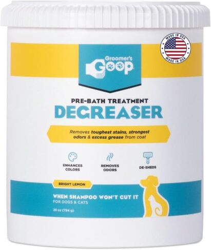 Groomer's GOOP Pet De-Greaser with Vitamin E and Aloe Vera - Degreaser Cream for Dogs, Puppy, Cat, and Kitten - Oil and Stain Remover for Pets Fur and Coat - 28oz in Kuwait