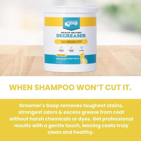 Groomer's GOOP Pet De-Greaser with Vitamin E and Aloe Vera - Degreaser Cream for Dogs, Puppy, Cat, and Kitten - Oil and Stain Remover for Pets Fur and Coat - 28oz in Kuwait