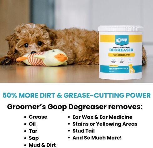 Groomer's GOOP Pet De-Greaser with Vitamin E and Aloe Vera - Degreaser Cream for Dogs, Puppy, Cat, and Kitten - Oil and Stain Remover for Pets Fur and Coat - 28oz in Kuwait