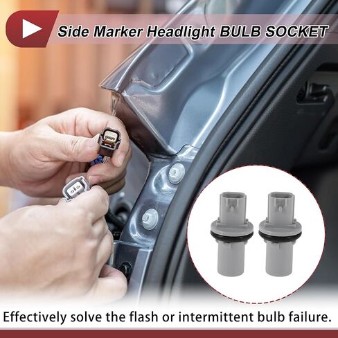2 Pcs Side Marker Light Socket for Honda Accord 2008-2012 No.33305-S5A-003/33305S5A003 Headlight Lamp Bulb Connector 2 Pin in Saudi Arabia
