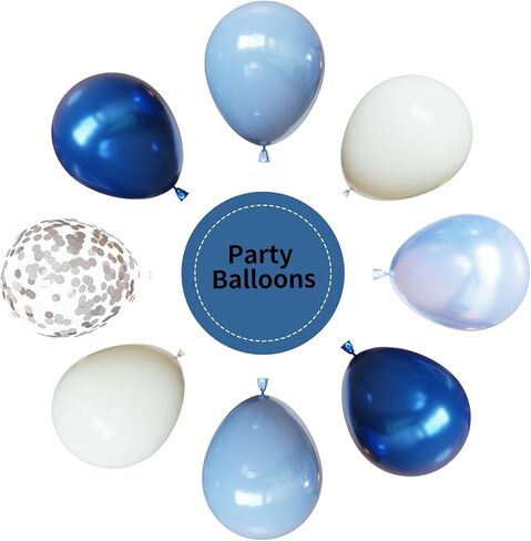 Black and Silver Balloons, 67pcs 12 Inch Metallic Chrome Silver and Black Balloons for Birthday, Baby Shower, Wedding, and Engagement Party Decoration in Kuwait