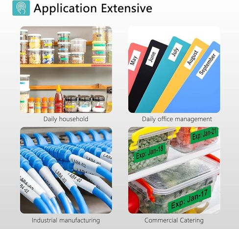 شريط صانع الملصقات Hehua 7 عبوات 45013، متوافق مع عبوات صانع الملصقات Dymo D1 S0720530، 1/2 بوصة × 23 قدم أسود على أبيض، شريط ملصقات لمدير الملصقات Dymo 160 280 450 210D 360D 420P 260P 450D in Saudi Arabia