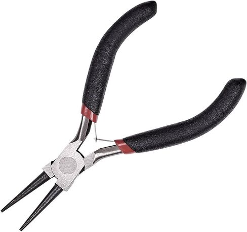 1Pc Carbon Steel Round Nose Jewelry Plier 5 inch Polishing 125mm Plier with Black Handle for Jewelry Crafts Making Repair Supplies in Saudi Arabia